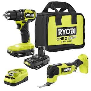 ONE+ HP 18V Brushless Cordless Compact 1/2 in. Drill/Driver Kit w/ (2) Batteries, Charger, & Brushless Multi-Tool