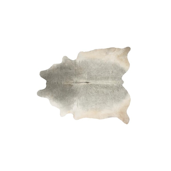Kobe Cowhide Salt & Pepper Grey/White 5 ft. x 7 ft. Animal Print Area Rug