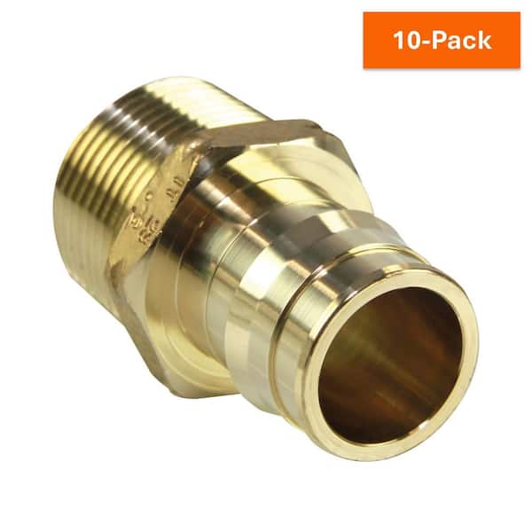 Uponor ProPEX 1 in. PEX-A Expansion Barb x 1 in. NPT Lead-Free Brass Male Threaded Adapter (10-Pack)