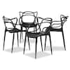 Baxton Studio Landry Black Dining Chair (Set of 4) 192-12027-HD