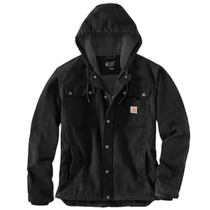 Men's 5 X-Large Black Cotton Relaxed Fit Washed Duck Sherpa-Lined Utility Jacket