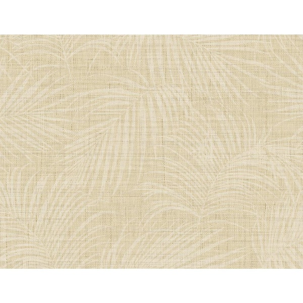 60.75 sq. ft. Wheat Jiva Embossed Vinyl Unpasted Wallpaper Bolt