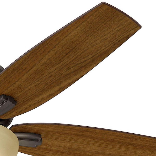 Hunter - Newsome 52 in. Indoor Premier Bronze Bowl Light Kit Low-Profile Ceiling Fan