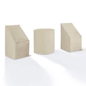 3-Piece Tan Outdoor Bistro Furniture Cover Set