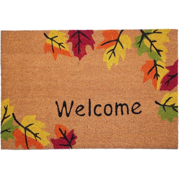 Multi-Colored 36 in. x 24 in. Coir Outdoor Door Mat