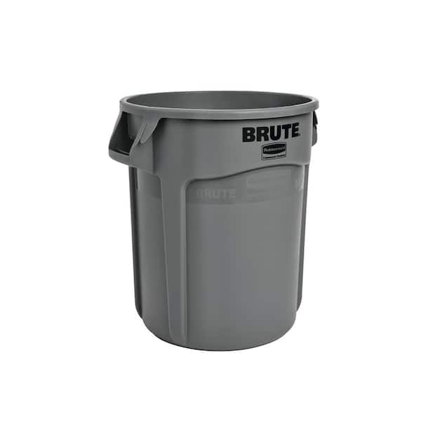 Rubbermaid Commercial Products Brute 55 Gal. Gray Plastic Round Trash Can  RCP265500GY - The Home Depot