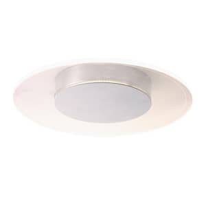 12 in. Chrome 22-Watt Warm White Integrated LED Flush Mount Ceiling Light with Clear Gridded Disc