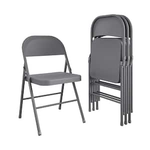 Cosco All-Steel Metal Folding Chair, Full-Sized, Double Braced