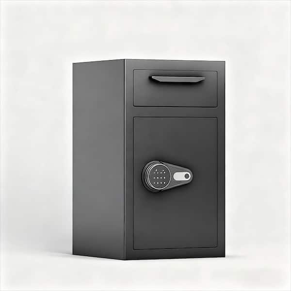 2.71 cu.ft. Black Depository Drop Safe Front Drop Slot Lock Box with Digital Combination and Anti-Fishing