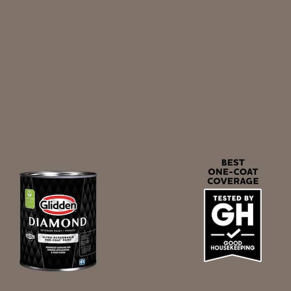 Glidden Diamond 1 qt. PPG1019-6 Tattle Tail Semi-Gloss Interior Paint with Primer