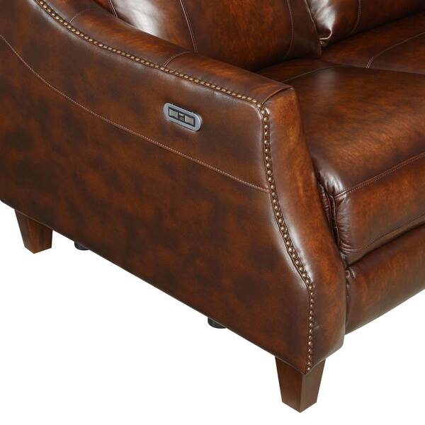 Steve Silver Akari English Chestnut Power Reclining Sofa Ai950cs The Home Depot Steve Silver Akari English Chestnut, Paladia Leather Sofa