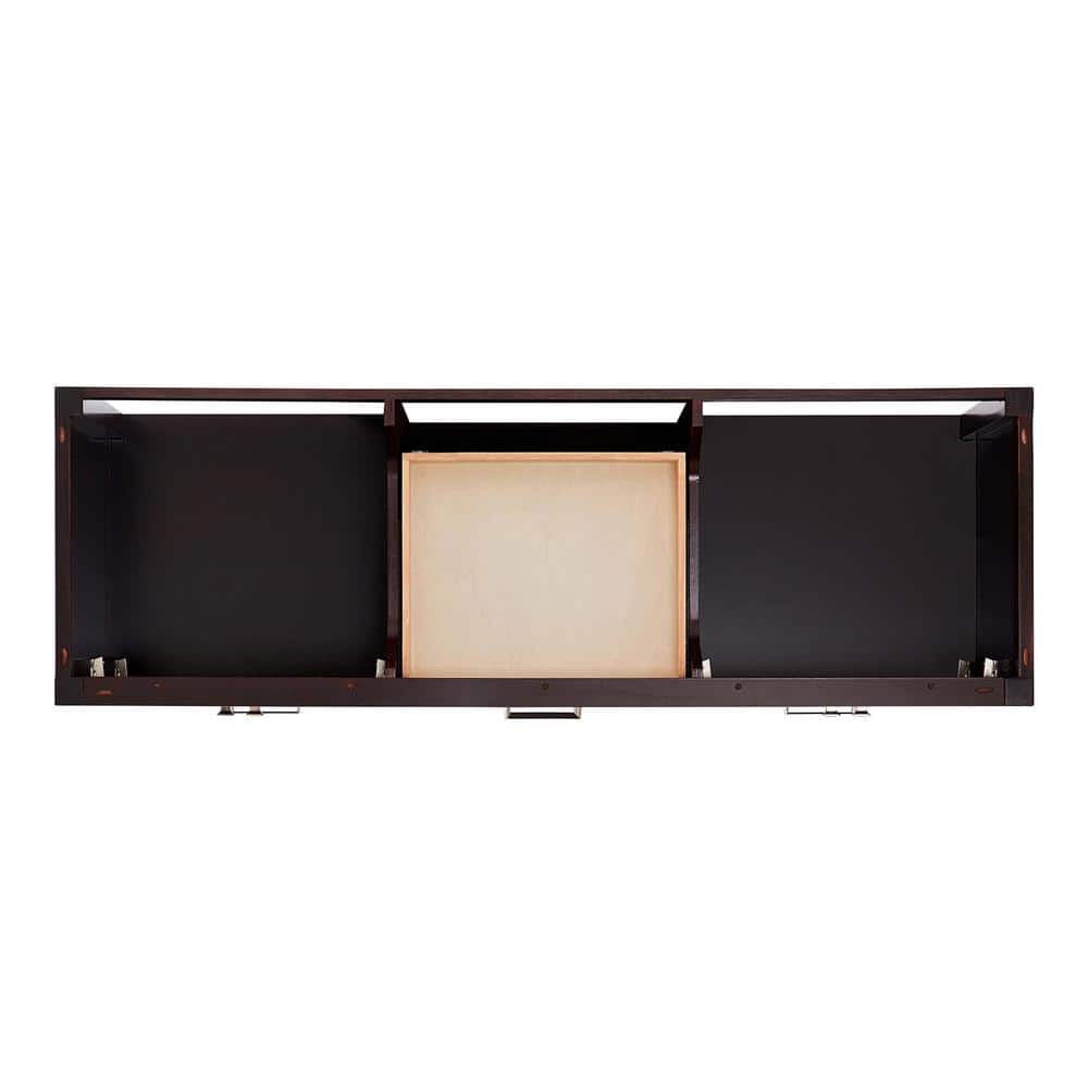 Espresso 66'' Double Freestanding Bathroom Vanity Base