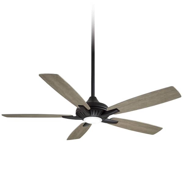 MINKA-AIRE Dyno 52 in. LED Indoor Coal Black Ceiling Fan with Light and Remote Control