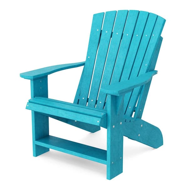 Wildridge Heritage Aruba Blue Plastic Outdoor Adirondack Chair