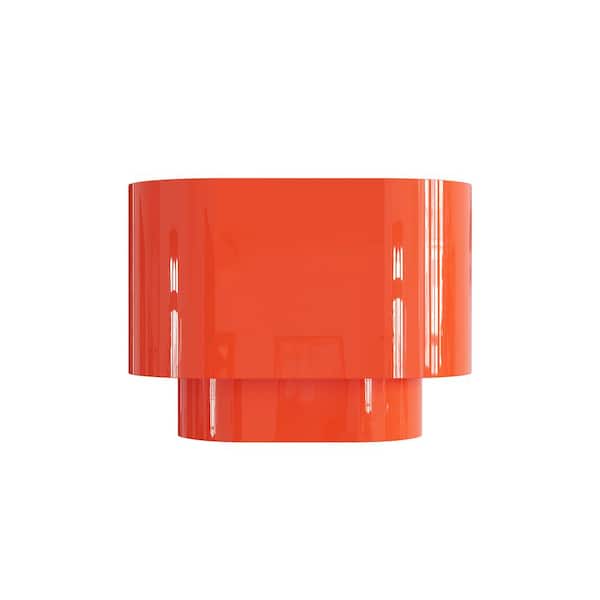Livex Lighting Springview 11 in. 1-Light Shiny Orange ADA Wall Sconce with Steel Shade