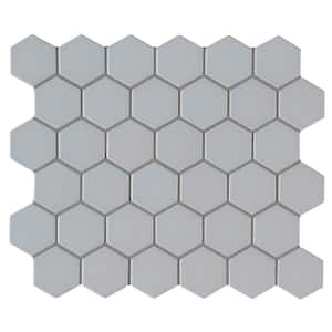 Retro Gray 12 in. x 14 in. Matte Porcelain Mesh-Mounted Mosaic Floor and Wall Tile (14.4 sq. ft./Case)