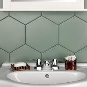 Textile Basic Hex Kale 8-5/8 in. x 9-7/8 in. Porcelain Floor and Wall Tile (11.5 sq. ft./Case)
