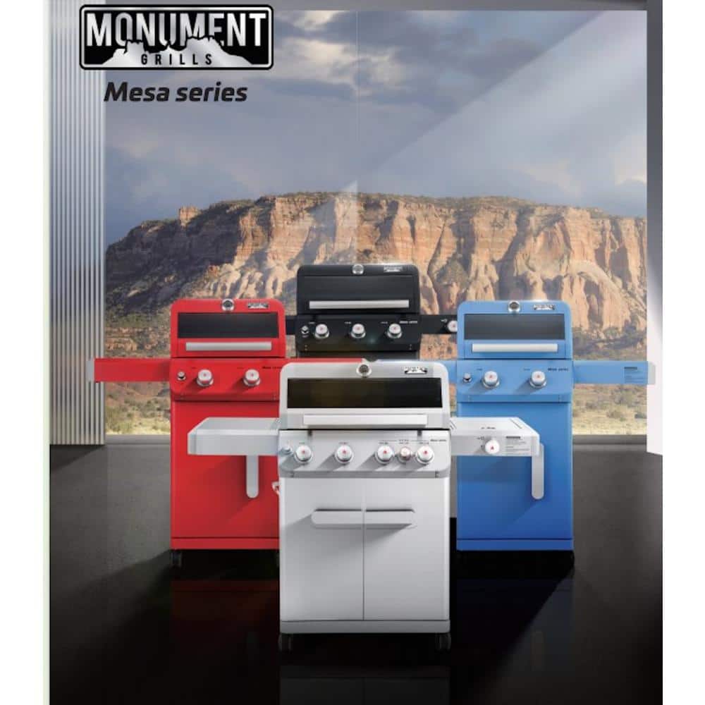 Mesa Series Red Stainless Steel 2-Burner Propane Gas Grill