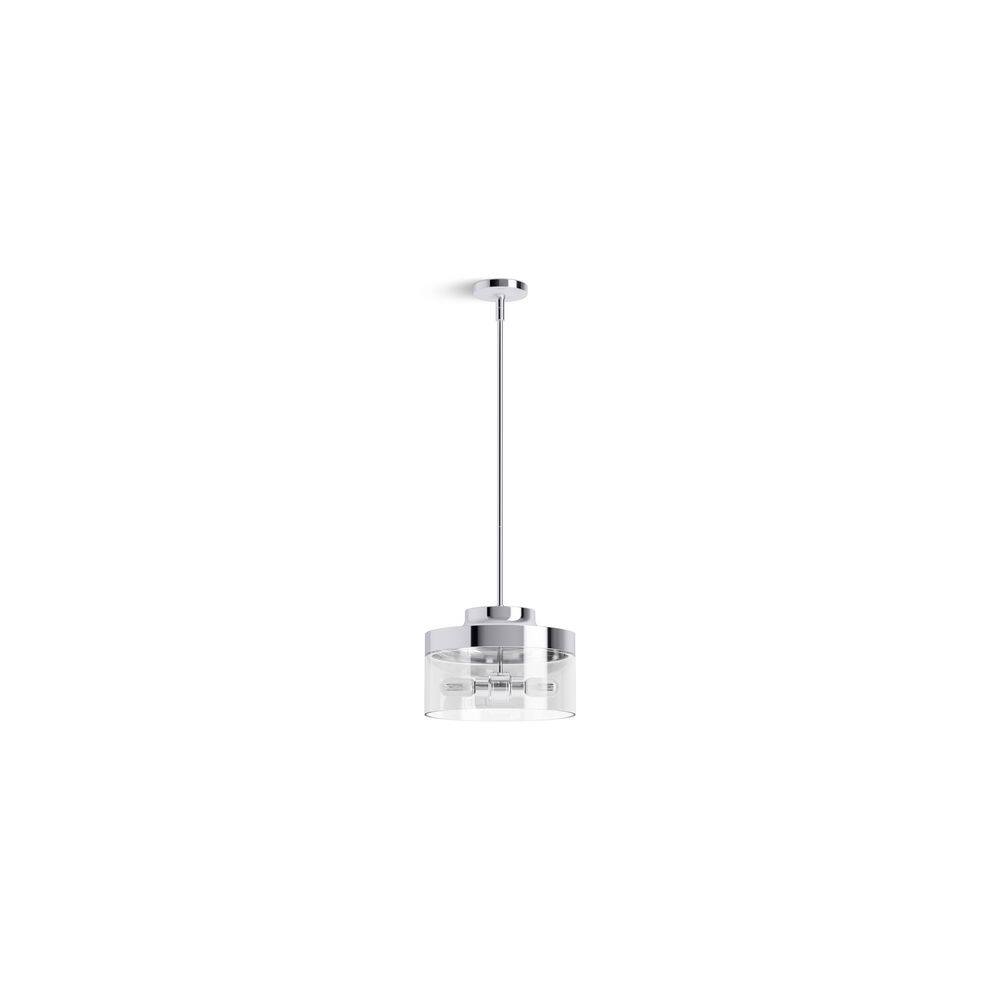 Purist Polished Chrome 12.5" Two-Light Drum Pendant