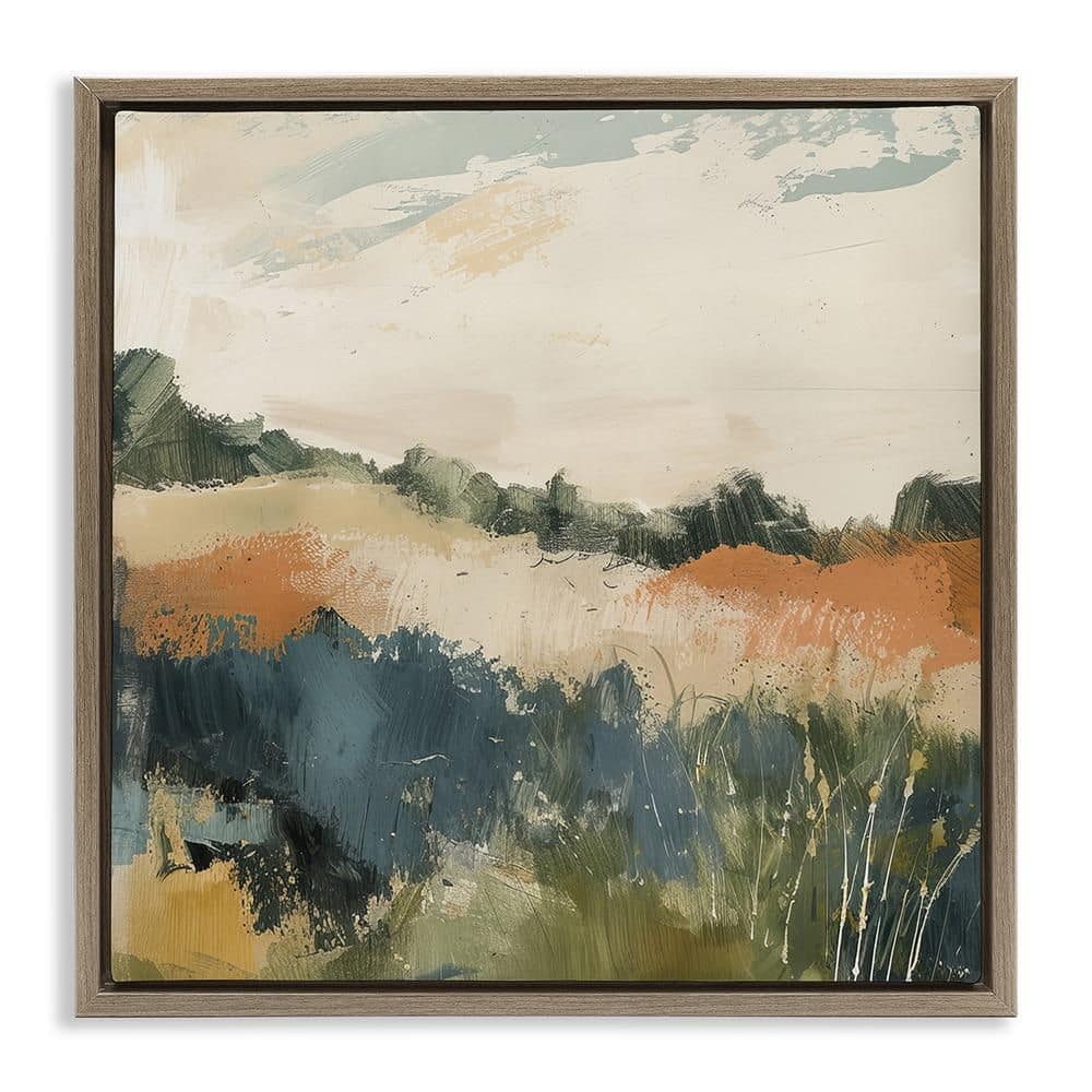 Abstract Neutral Landscape by Irena Orlov 1-Piece Brown Floater Frame Nature Graphic Art Print 25 in. x 25 in. price history on PriceWatchPro