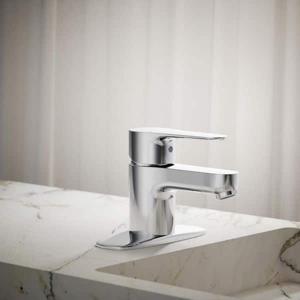 July Single Hole Single-Handle Low-Arc Water-Saving Bathroom Faucet in Polished Chrome