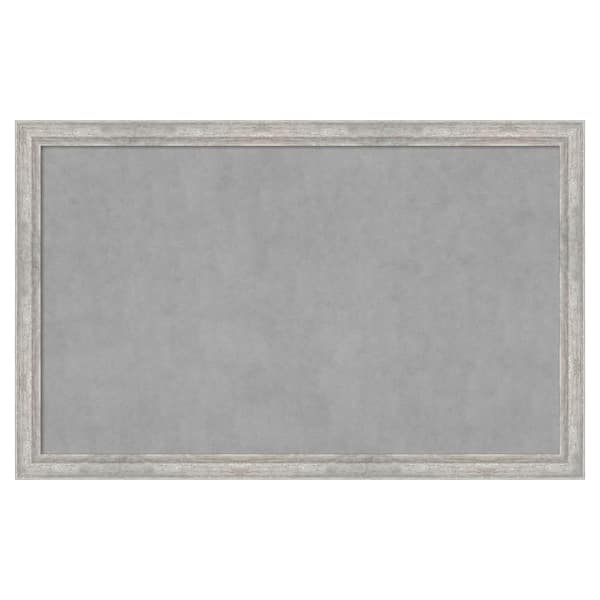 Amanti Art Angled Silver 43 in. x 27 in. Framed Magnetic Board