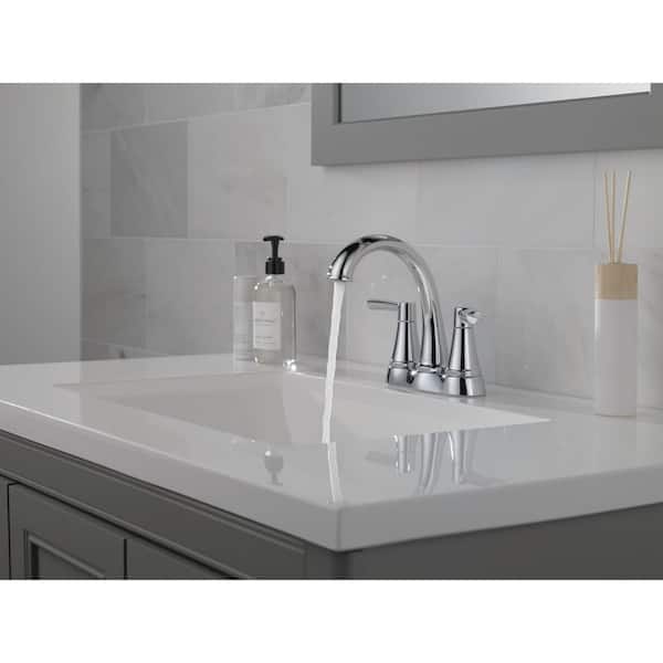 Casara 4 in. Centerset Double Handle Bathroom Faucet in Polished Chrome