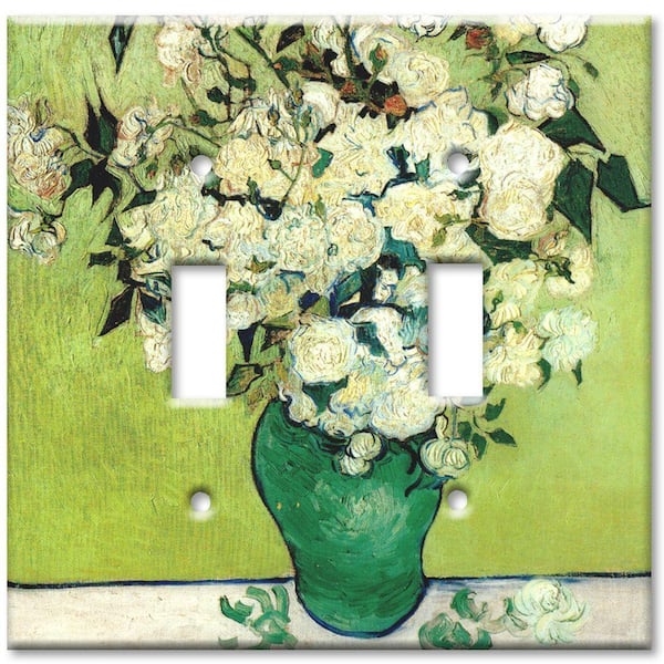 Art Plates Van Gogh Vase of Roses 2 Toggle Wall Plate