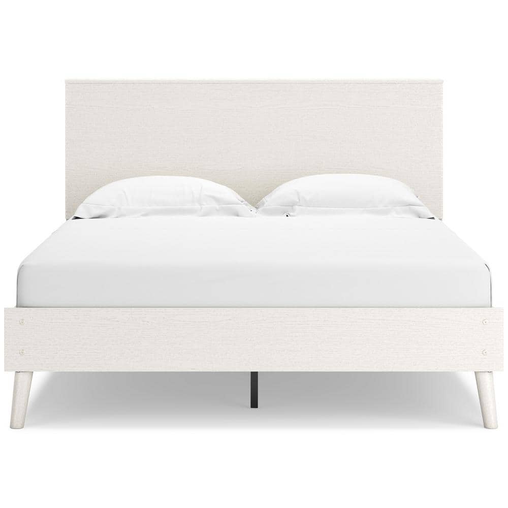 White Queen Contemporary Bookcase Headboard with Storage
