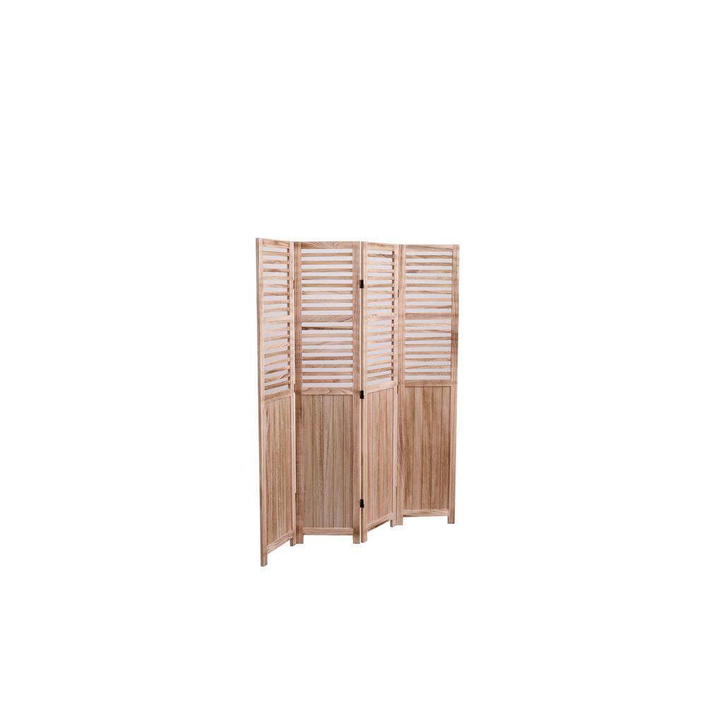 5.6 ft. Natural Wood Folding Privacy Screen Room Separator Free Standing Wall Dividers Privacy Screens (4 Panel) price history on PriceWatchPro