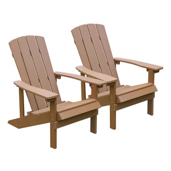Anvil Modern Gray Wood Poly Adorondic Outside Chairs Waterproof (2-Pack)