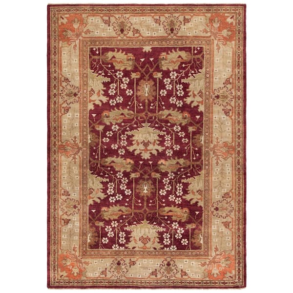 Oushak 4 ft. x 6 ft. Red/Green Oriental Area Rug