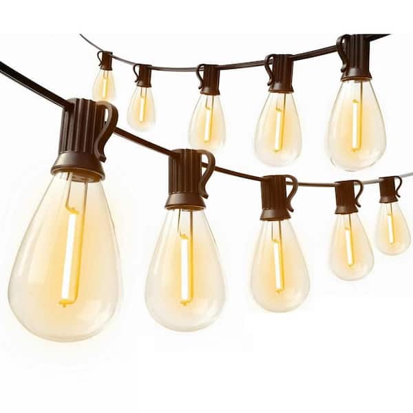 30 ft. Solar String Lights Outdoor Waterproof Garden Torch with Remote and USB Charging, 10+1 LED Shatterproof Bulbs