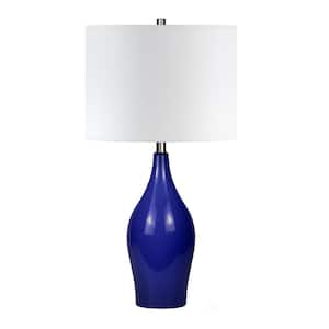 Bella 28-1/4 in. Table Lamp in Navy Blue