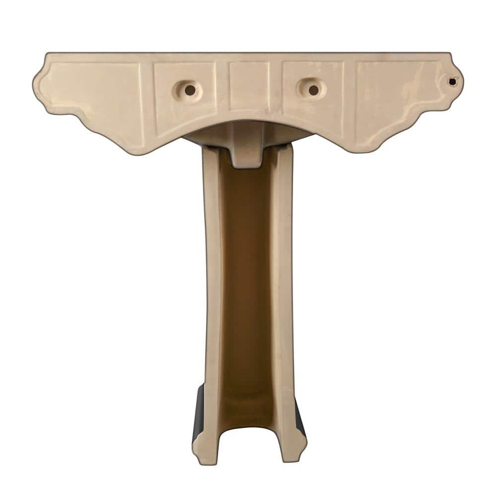 Apex Black Ceramic Rectangular Pedestal Sink with Single Faucet Hole