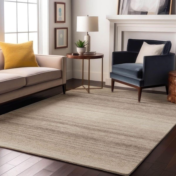Mayfield Premium Machine Washable Abstract AMF1033 Ivory 3 ft. x 5 ft. Area Rug