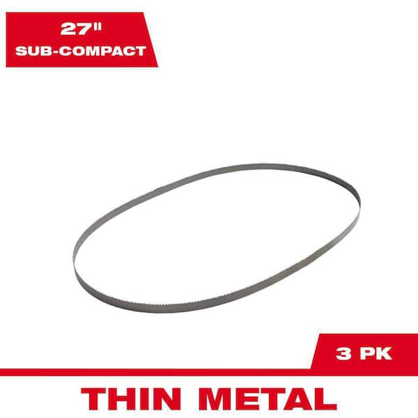 Milwaukee 27 in 18 TPI Sub Compact Steel Band Saw Blade (3-Pack) For M12 Bandsaw