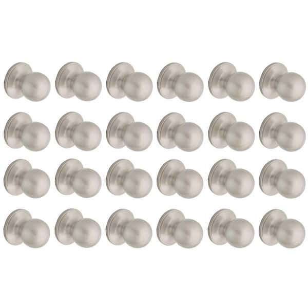 Ball Satin Nickel Hall/Closet Door Knob (24-Pack)