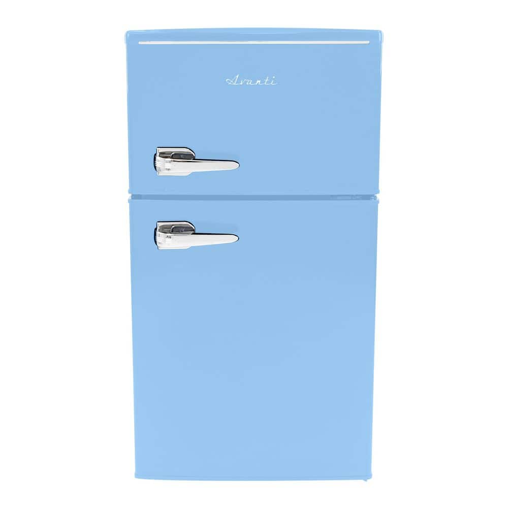 18 in. 3.0 cu. ft. Retro Mini Refrigerator in Robin Egg Blue with and Freezer