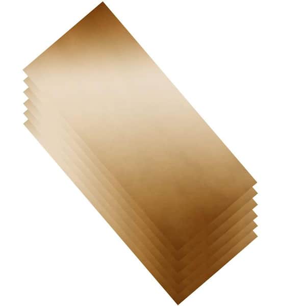 Afoxsos 6 in. Brass Shim Stock Assortment 6-Pack 0.002, 0.004, 0.006, 0.008, 0.012 in. and 0.016 in. Thickness