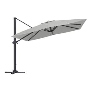 10 ft. Square Cantilever Patio Umbrella in Gray (without Umbrella Base)