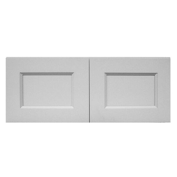 Krosswood Doors Modern Craftsman Ready to Assemble 30x15x12 in. Wall Cabinet with 2 Door in Gray