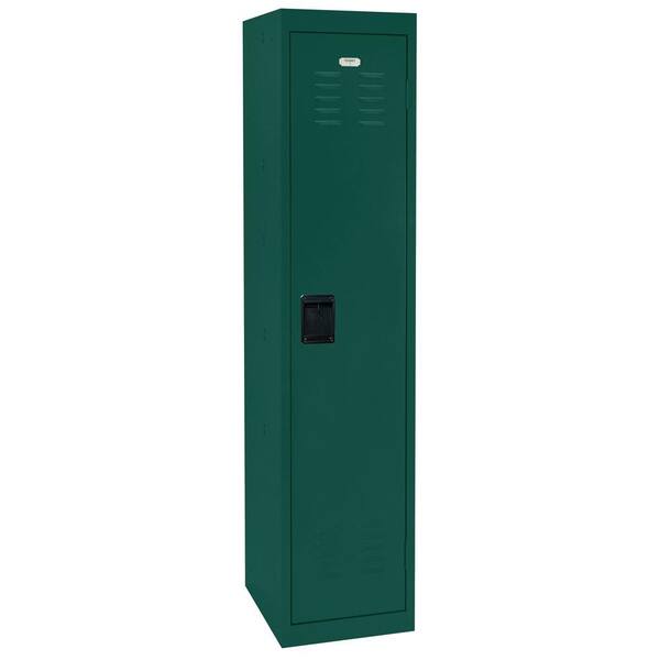 Sandusky 66 in. H x 15 in. W x 18 in. D Single-Tier Welded Steel Storage Locker in Forest Green