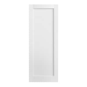 30 in. x 80 in.1 Panel MDF, White Primed Wood, Can Be Painted Pre-Finished Door Panel Interior Door Slab with Door Frame