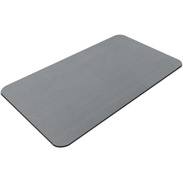 Cushioned Non-Slip Shower Mat Extra Large Textured Surface Anti Slip Bath Mat Without Suction Cups for Shower Dark Gray