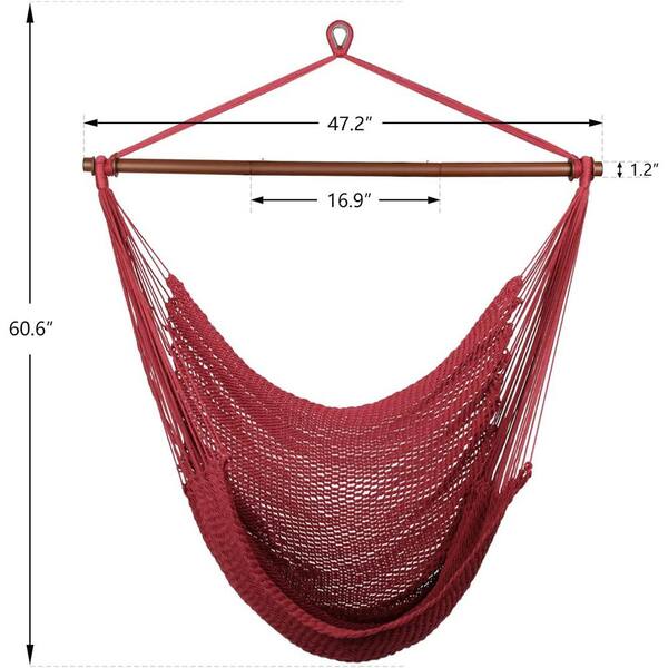 4 ft. Caribbean Hammock Swing Chair with Detachable Metal 4 ft. Caribbean Hammock Swing Chair with Detachable Metal