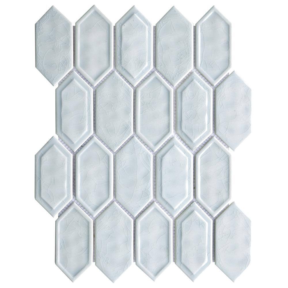 Classic Green 13.31 in. x 10.24 Honeycomb Glossy Glass Mosaic Tile Sample price history on PriceWatchPro