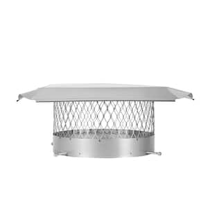 12 in. Round Bolt-On Single Flue Chimney Cap in Stainless Steel
