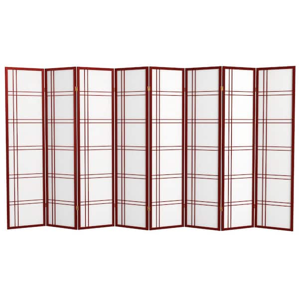 6 ft. Rosewood 8-Panel Room Divider