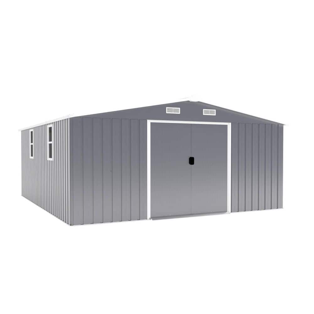 VAMOP 10 ft. W x 12 ft. D Steel Storage Metal Shed with Double
